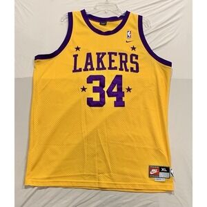 Los Angeles Lakers‎ Shaquille Shaq O'Neal Nike Swingman NBA Basketball Jersey XL